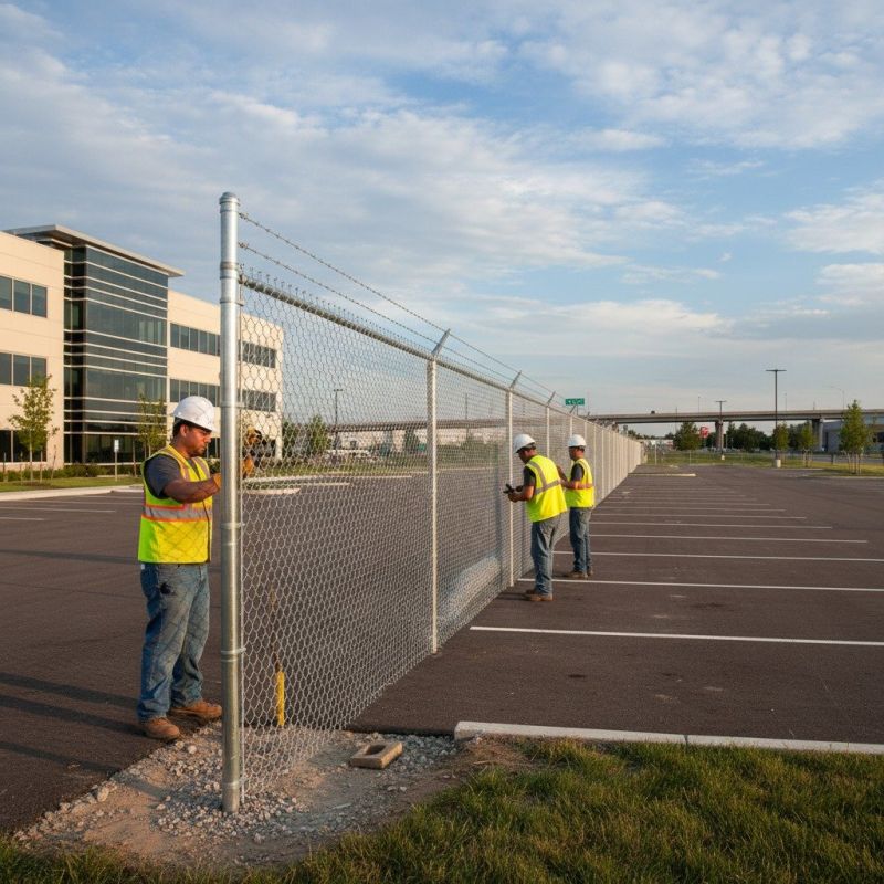 Industrial Fence Installation detail
